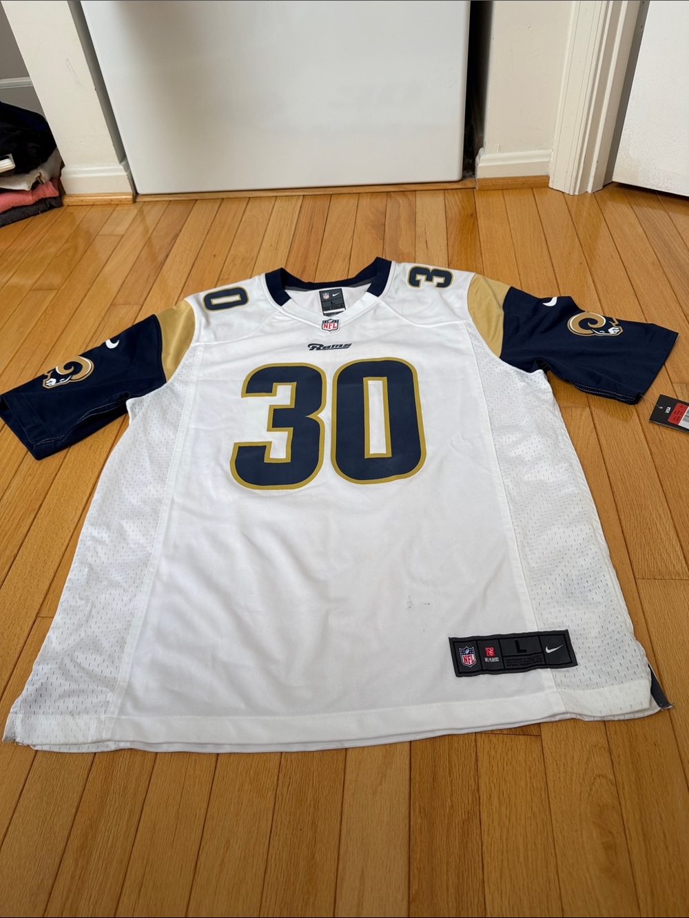 NFL Los Angeles Rams #30 White Navy Gold Jersey NEW with Tag